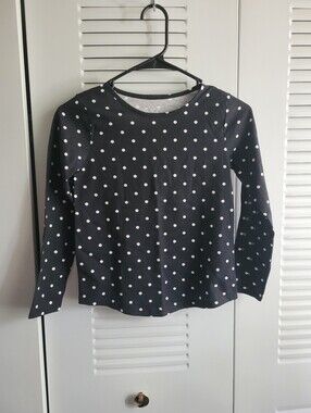 The Children's Place Black Long Sleeve Polka Dot Tee